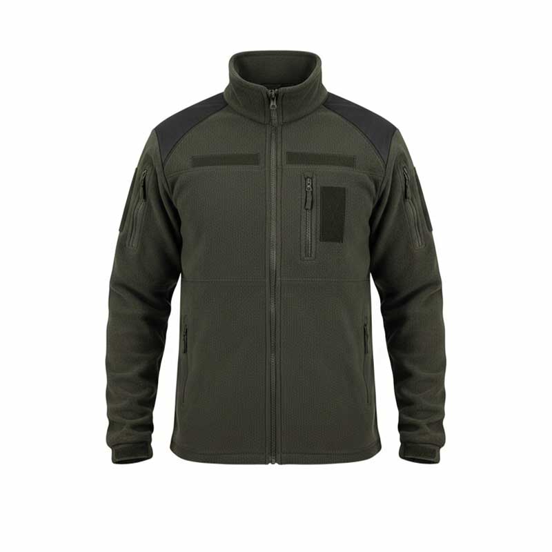 Утеплена темно-оливкова кофта для спецпідрозділів під брендування. Зносостійкий фліс Утеплена темно-оливкова кофта для спецпідрозділів під брендування. Зносостійкий фліс