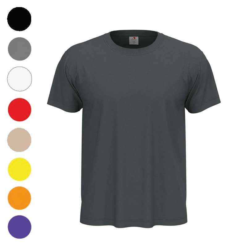 Футболка сіра на складі готової продукції: різнокольорові футболки для друку логотипів оптом та в роздріб. Футболка сіра на складі готової продукції: різнокольорові футболки для друку логотипів оптом та в роздріб.