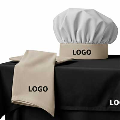 Текстиль для ресторану з логотипом