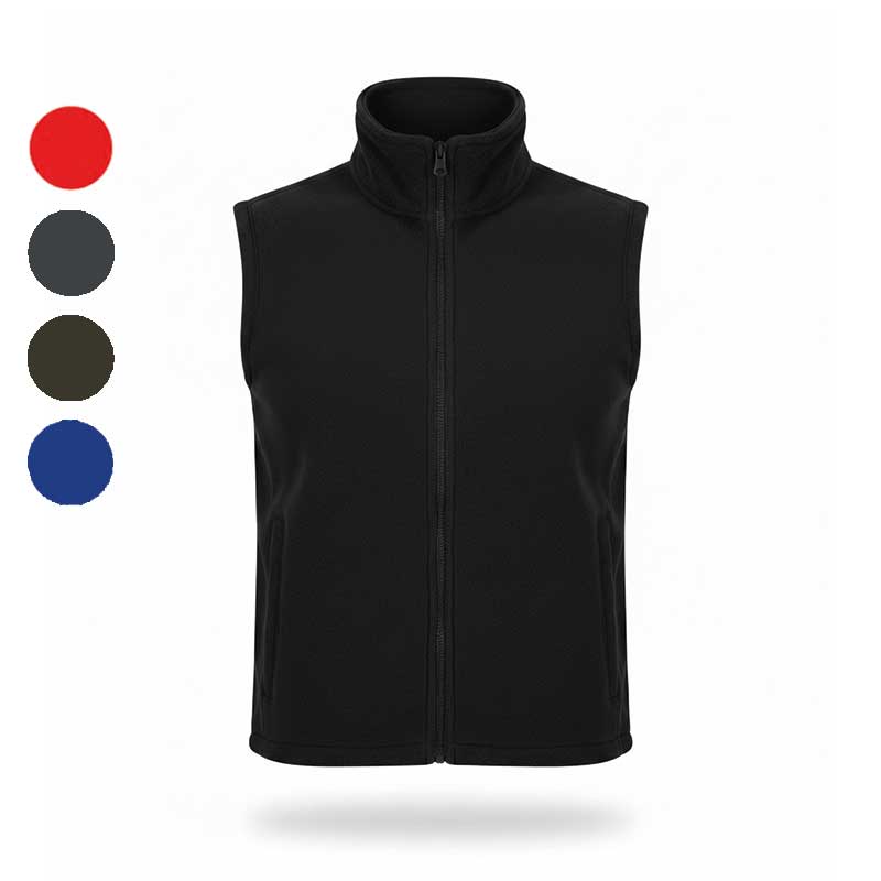 Чорна флісова жилетка з вишивкою. М'який корпоративний одяг для офісних співробітників. Чорна флісова жилетка з вишивкою. М'який корпоративний одяг для офісних співробітників.