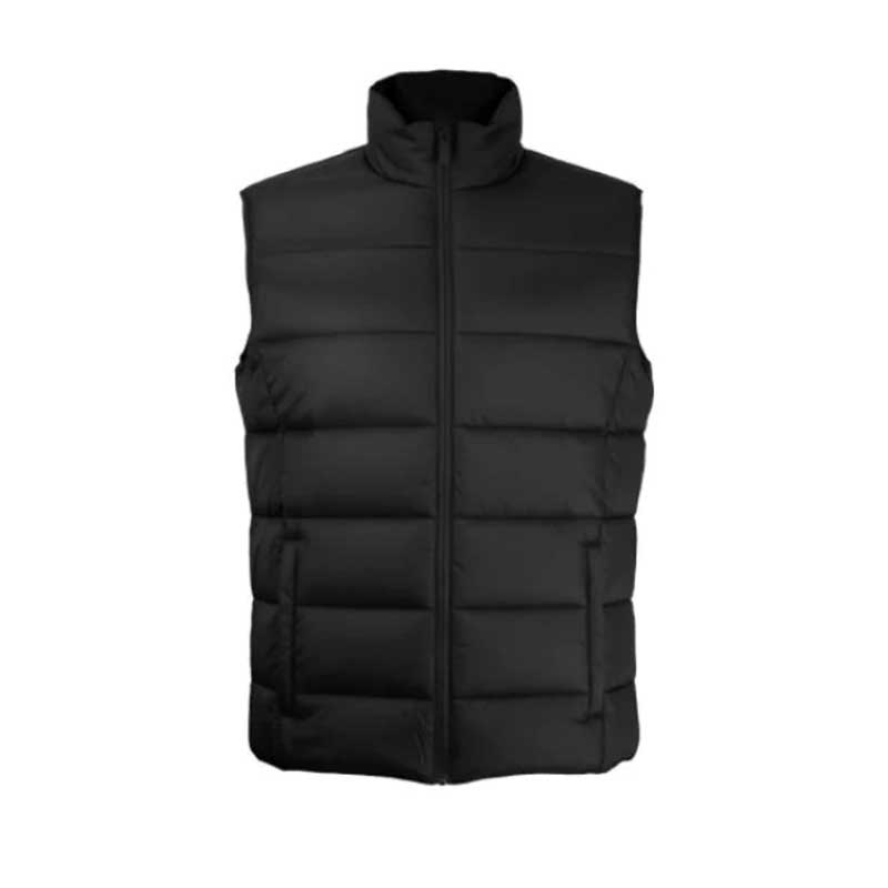 Чорна утеплена жилетка. Чоловіча дута безрукавка під нанесення для кур'єрів та персоналу. Чорна утеплена жилетка. Чоловіча дута безрукавка під нанесення для кур'єрів та персоналу.
