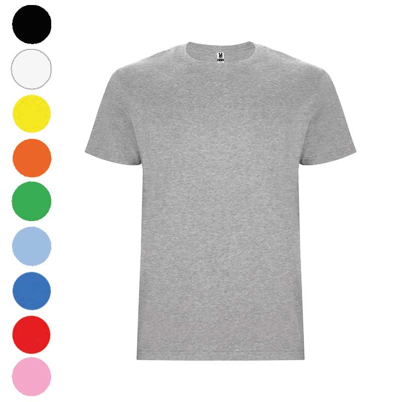 Палітра різнокольорових футболок під брендування. Приклад корпоративного одягу в різних відтінках для івентів та мерчу. Сіра футболока під брендування. Приклад корпоративного одягу в різних відтінках для івентів та мерчу.