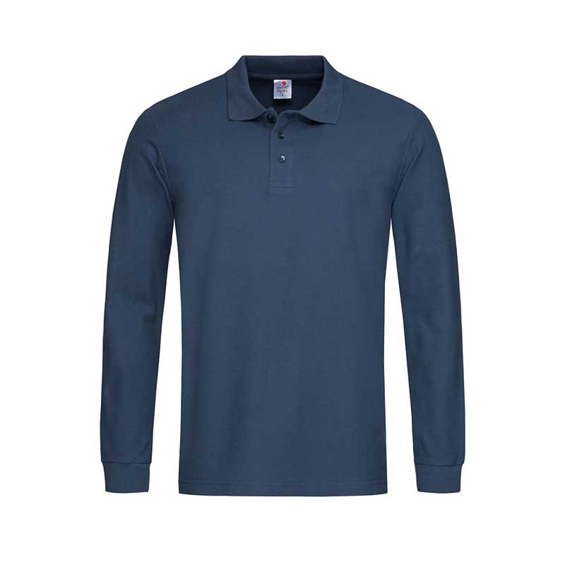 Чорне чоловіче поло з довгим рукавом під нанесення логотипа. Теплий корпоративний одяг для осінньо-зимового сезону. Чорне чоловіче поло з довгим рукавом під нанесення логотипа. Теплий корпоративний одяг для осінньо-зимового сезону.