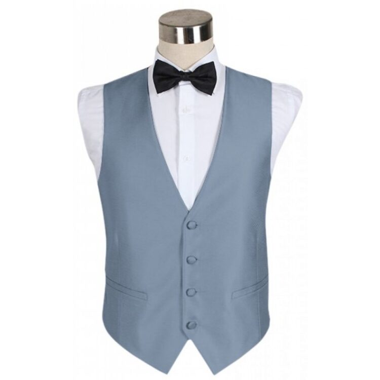 Сірий жилет для офіціантів та барменів з брендуванням. Пошиття уніформи в графітових відтінках